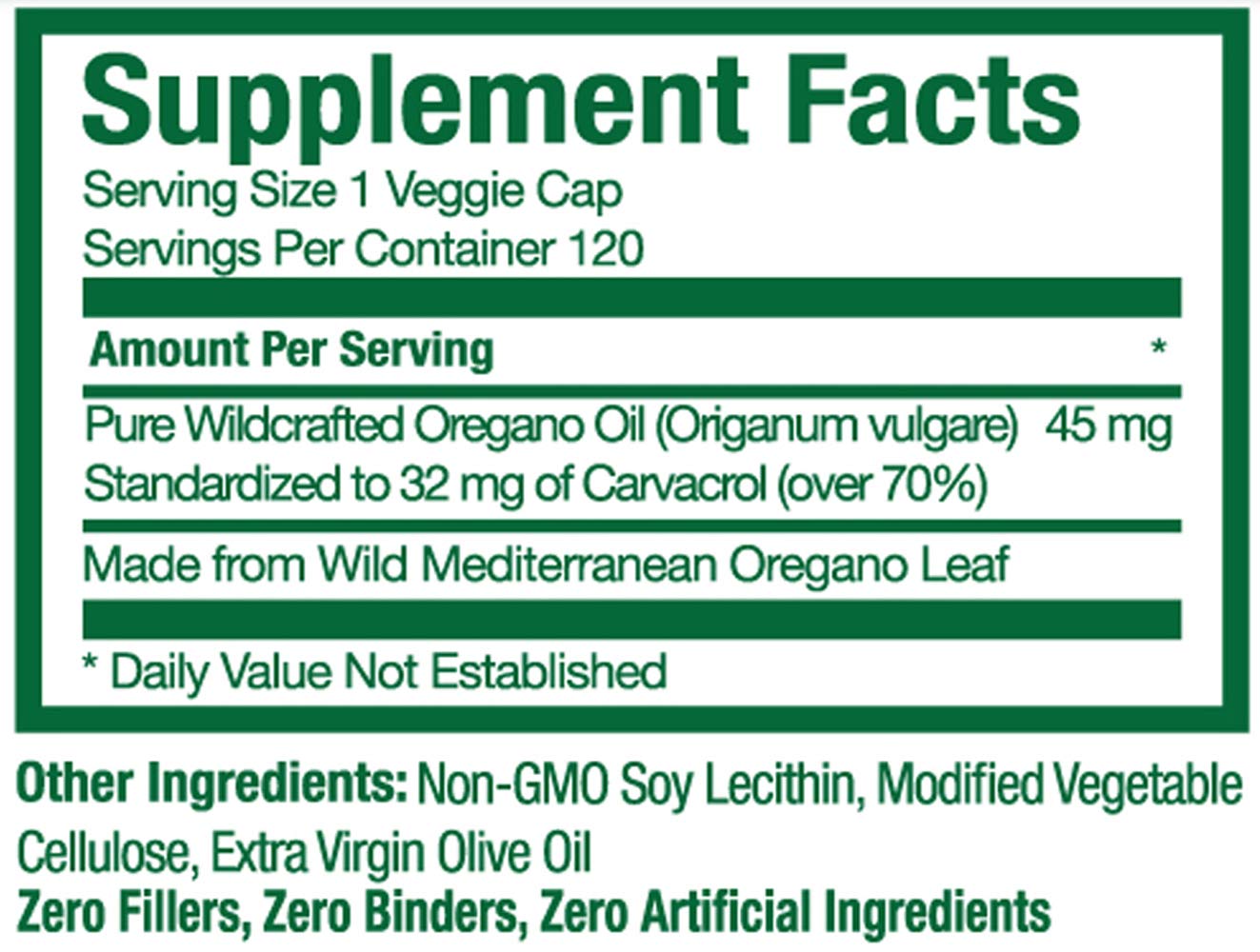Gold Source Labs Oregano Oil Capsules on a wooden table
