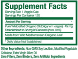 Gold Source Labs Oregano Oil Capsules on a wooden table