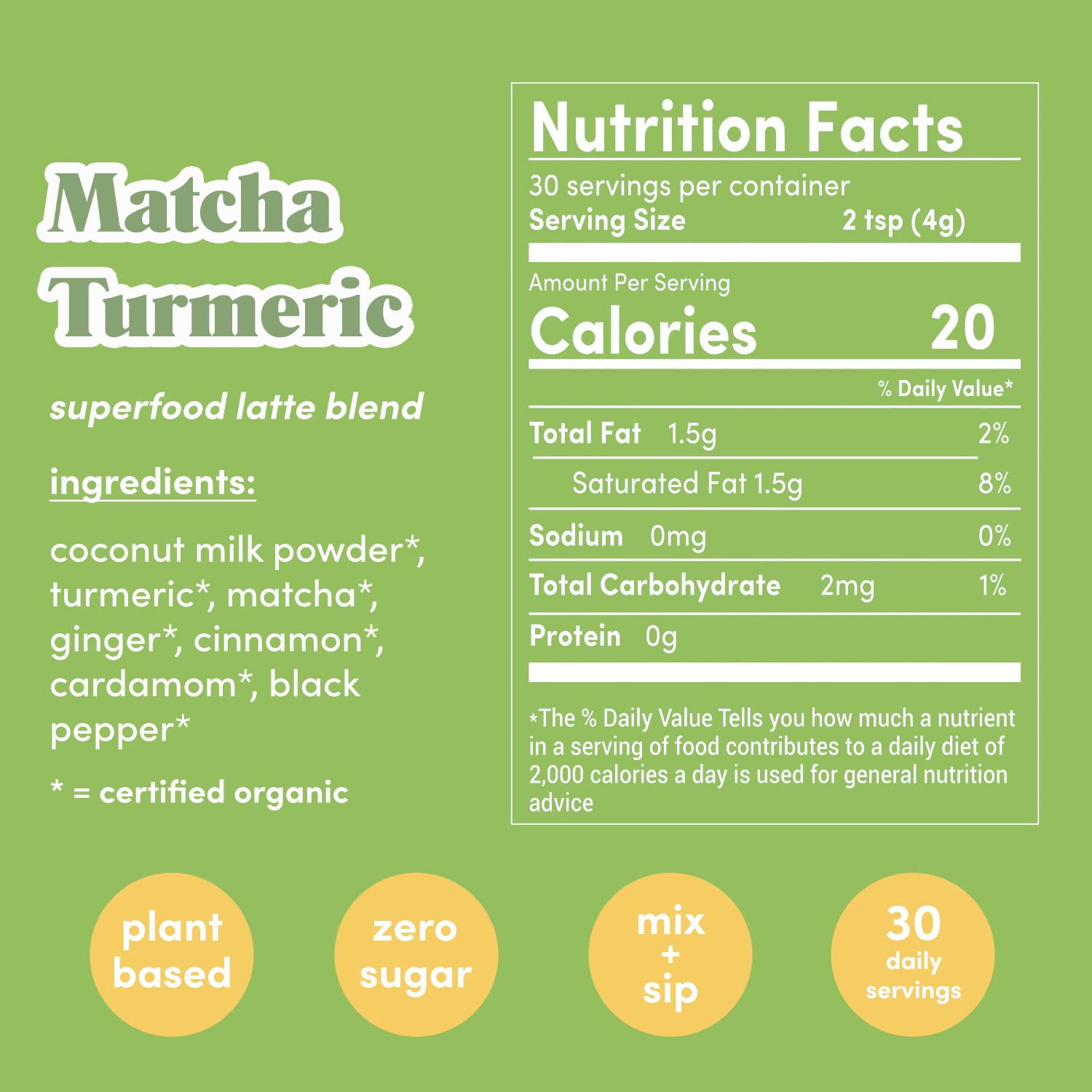 GOLDE Turmeric Matcha Latte Blend packaging