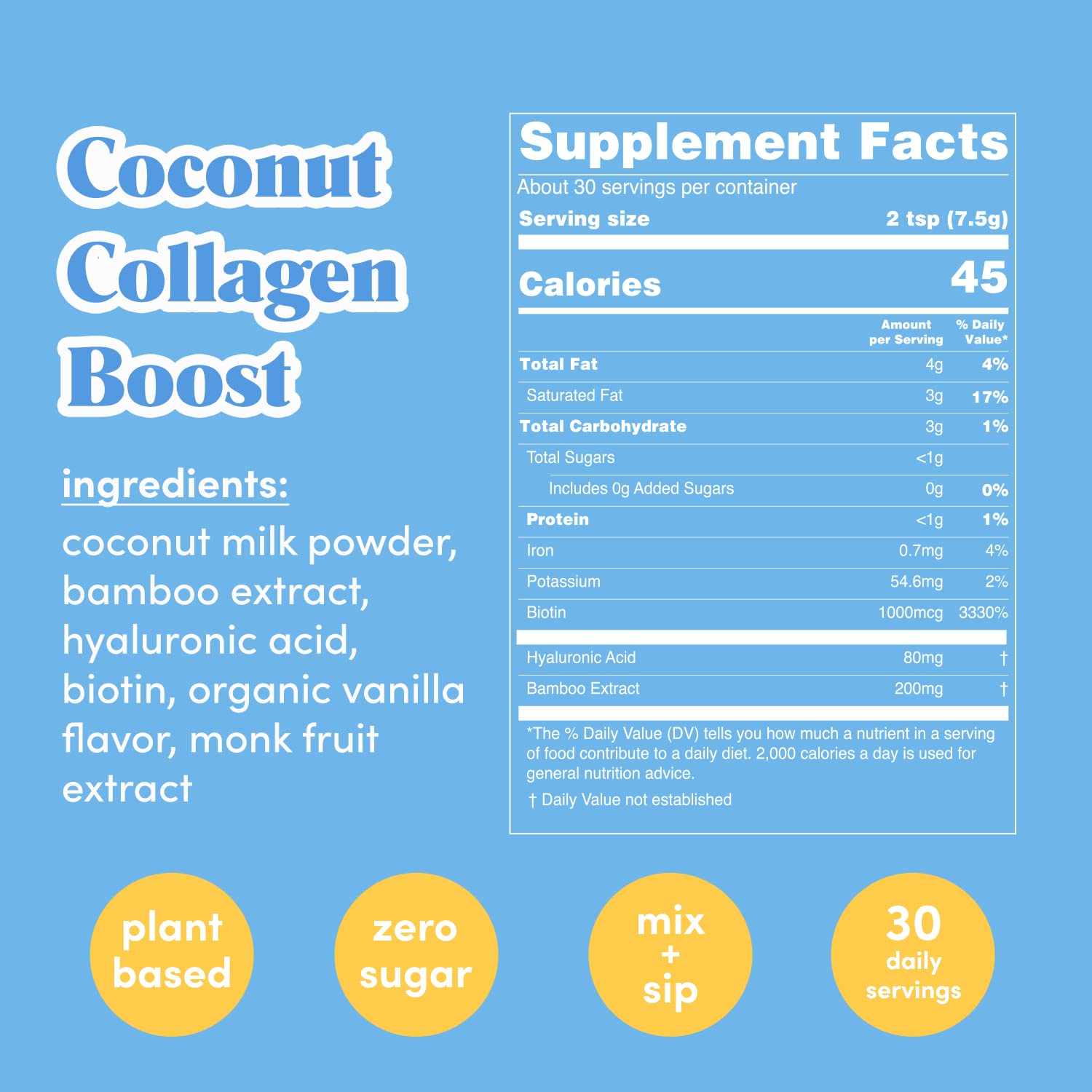 GOLDE Vanilla Cream Collagen support Vegan Creamer scoop with creamy texture