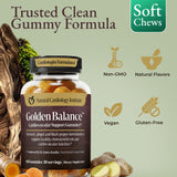 Golden Balance Turmeric Gummies side view of bottle