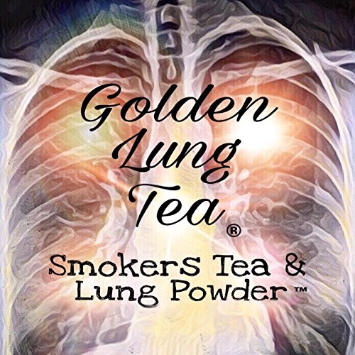 Golden Lung Tea Smokers Tea Powder 28g in a cup with hot water