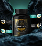 GOLDEN SAFFRON Selenium Supplement bottle side view