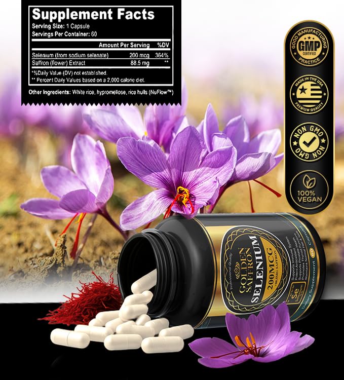 GOLDEN SAFFRON Selenium Supplement ingredients list