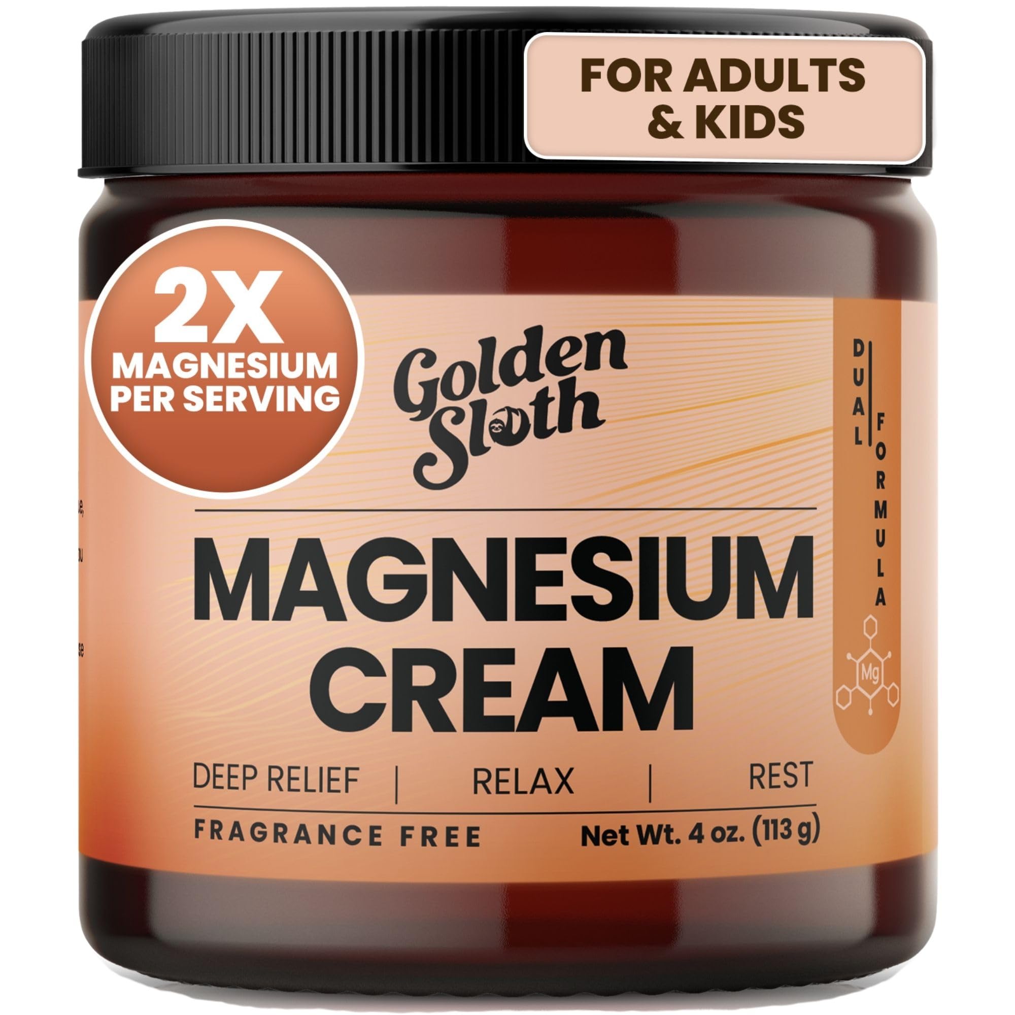 Golden Sloth Magnesium Cream 475mg front view