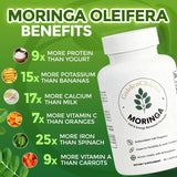 GoldenChapter Moringa Capsules bottle with cap open