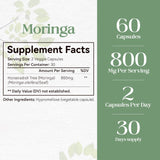 GoldenChapter Moringa Capsules with fresh Moringa leaves