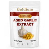 Goldium Aged Garlic Extract Softgels 7500mg front view