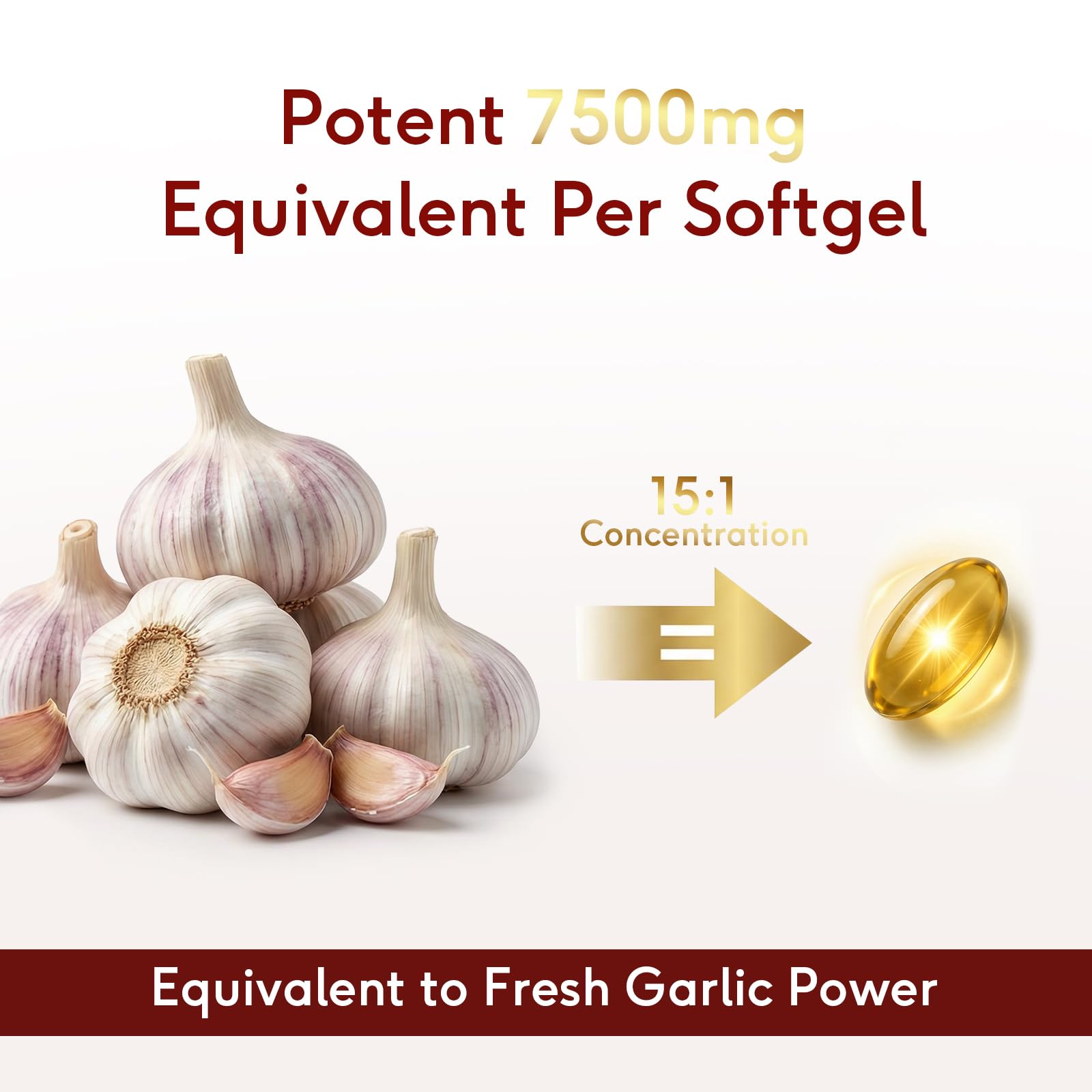Goldium Aged Garlic Extract Softgels 7500mg packaging details