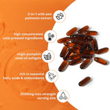 Goldium Saw Palmetto Supplement packaging side view