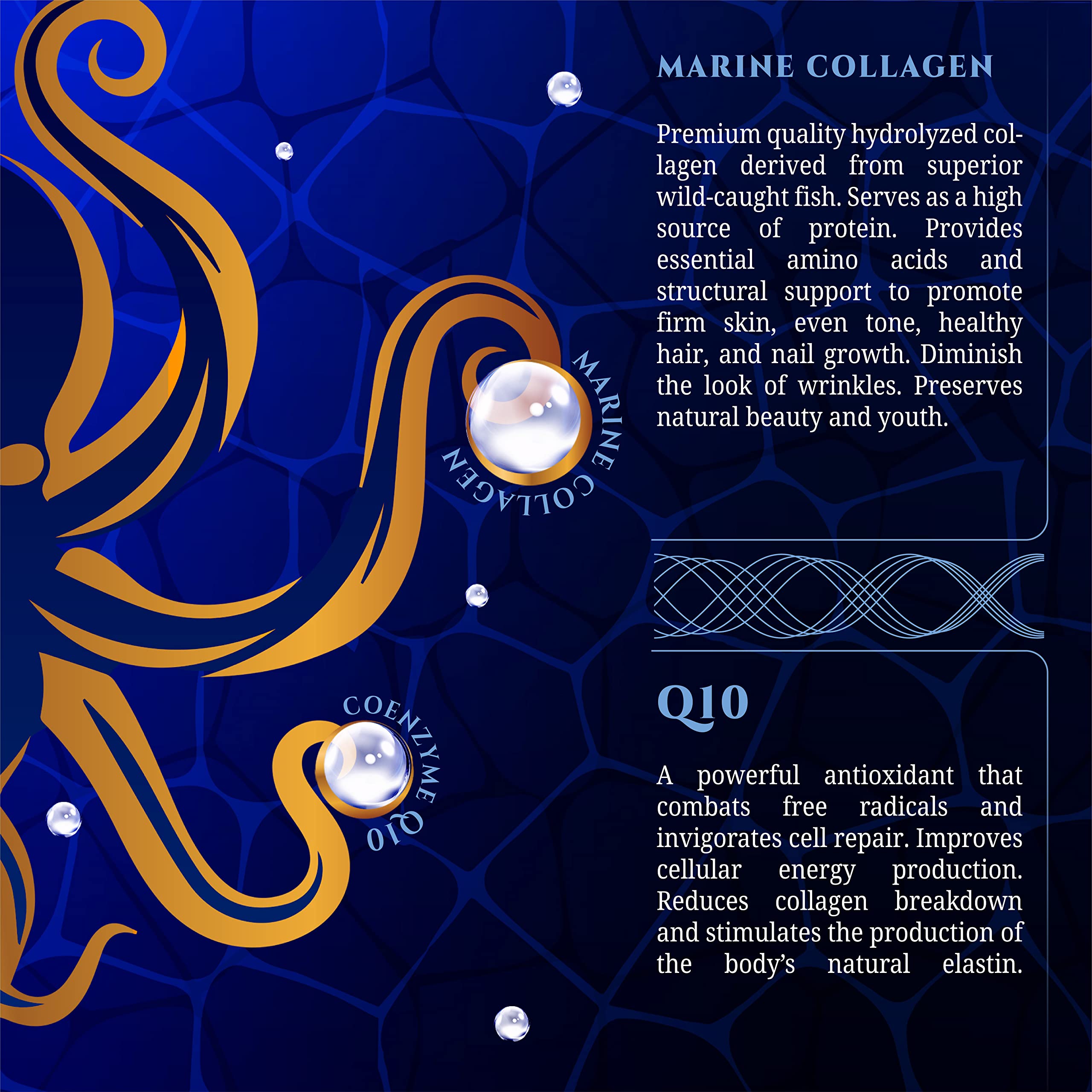 GOLDOPUS Collagen Pearls with a glass of water