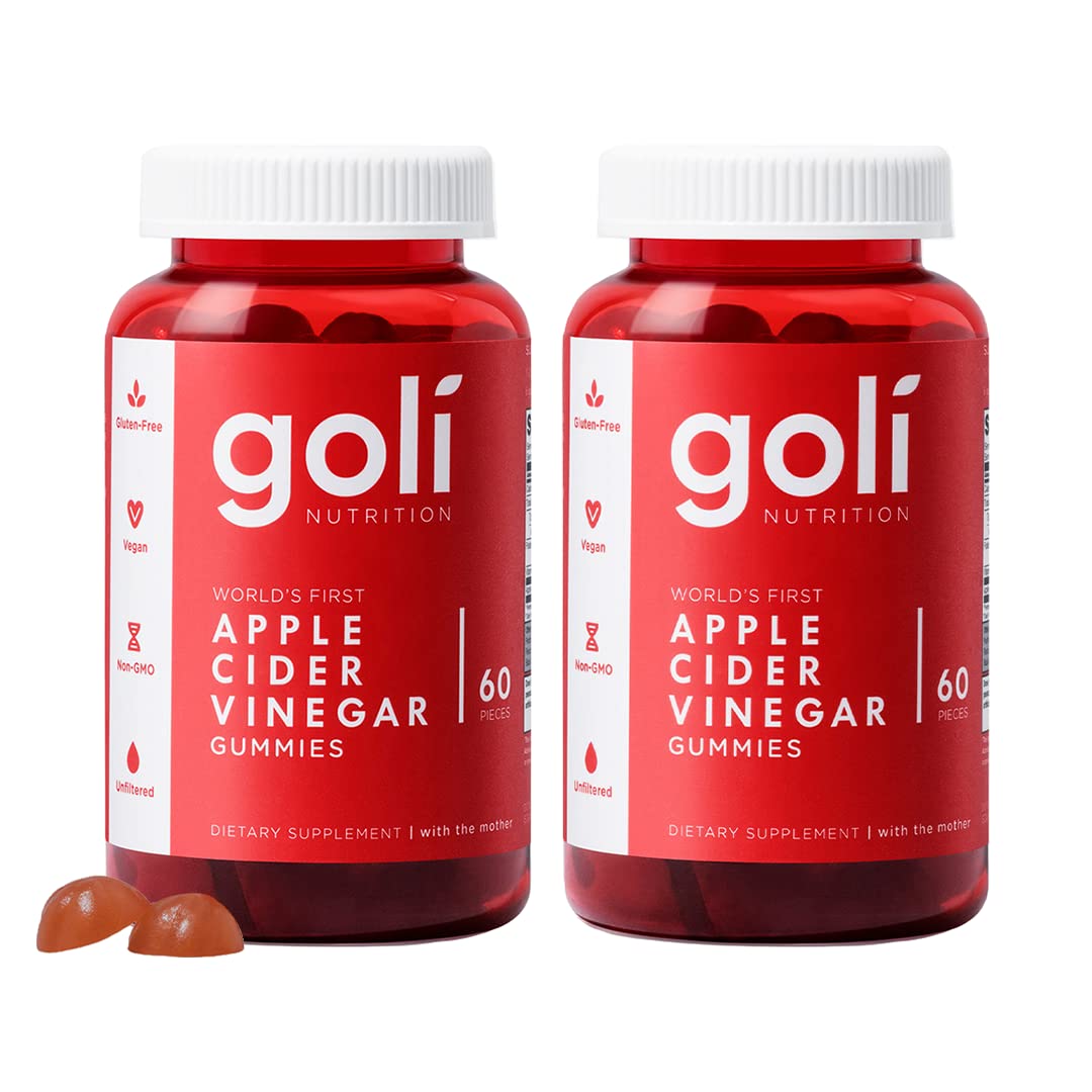 Goli Apple Cider Vinegar Gummies front view with packaging