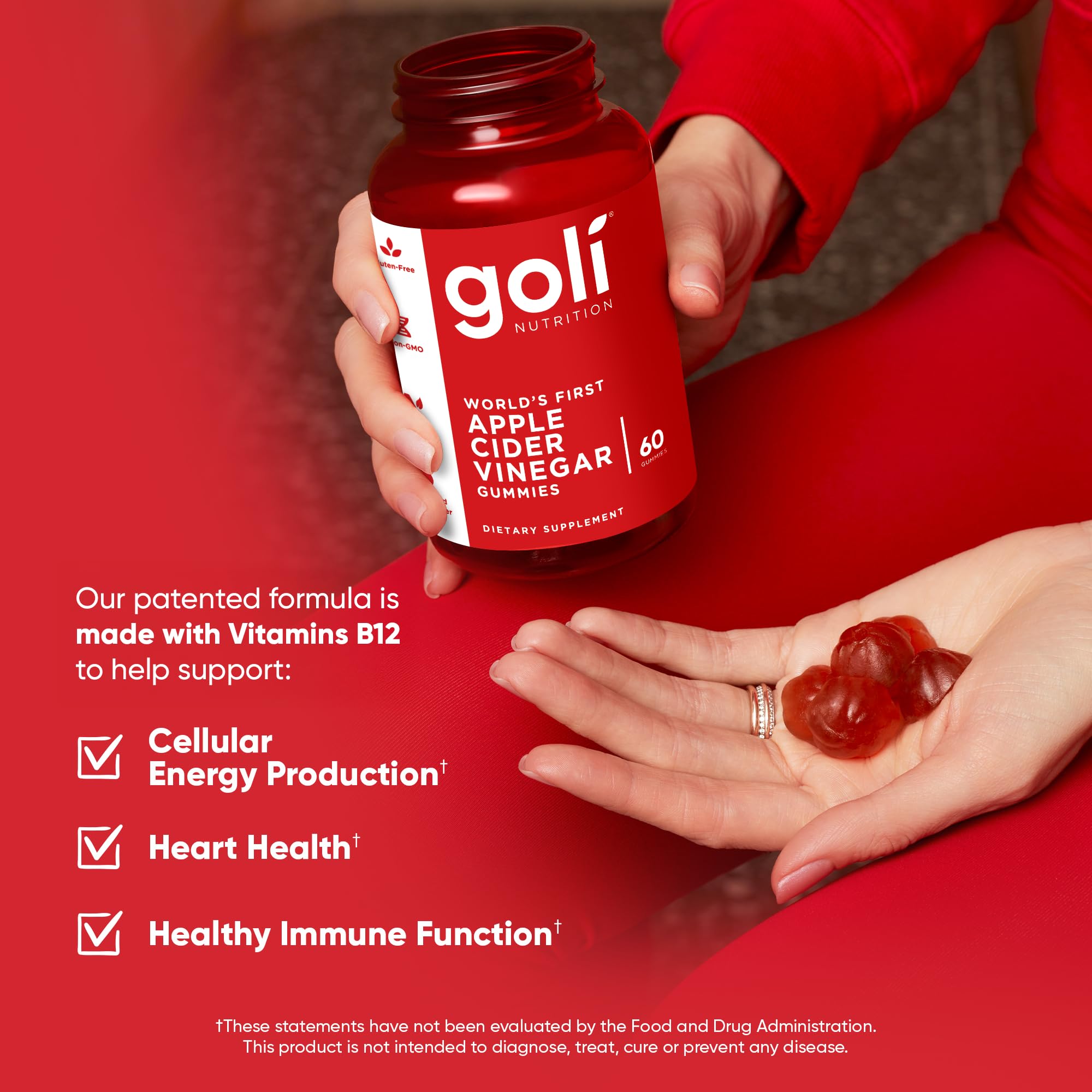 Goli Apple Cider Vinegar Gummies showing individual gummy