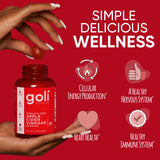 Goli Apple Cider Vinegar Gummy on a wooden table