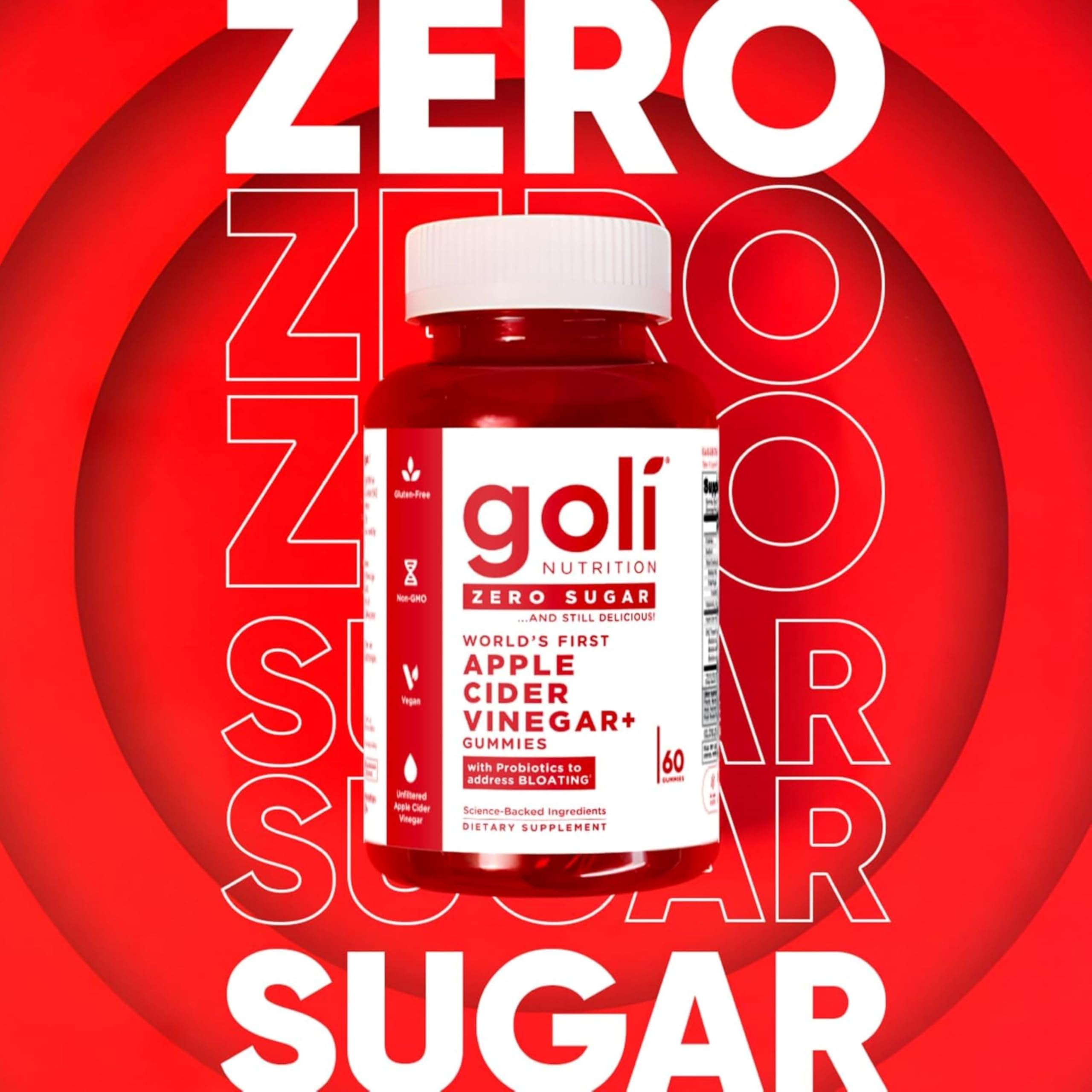 Goli daily Supplement Capsules back view with nutritional information