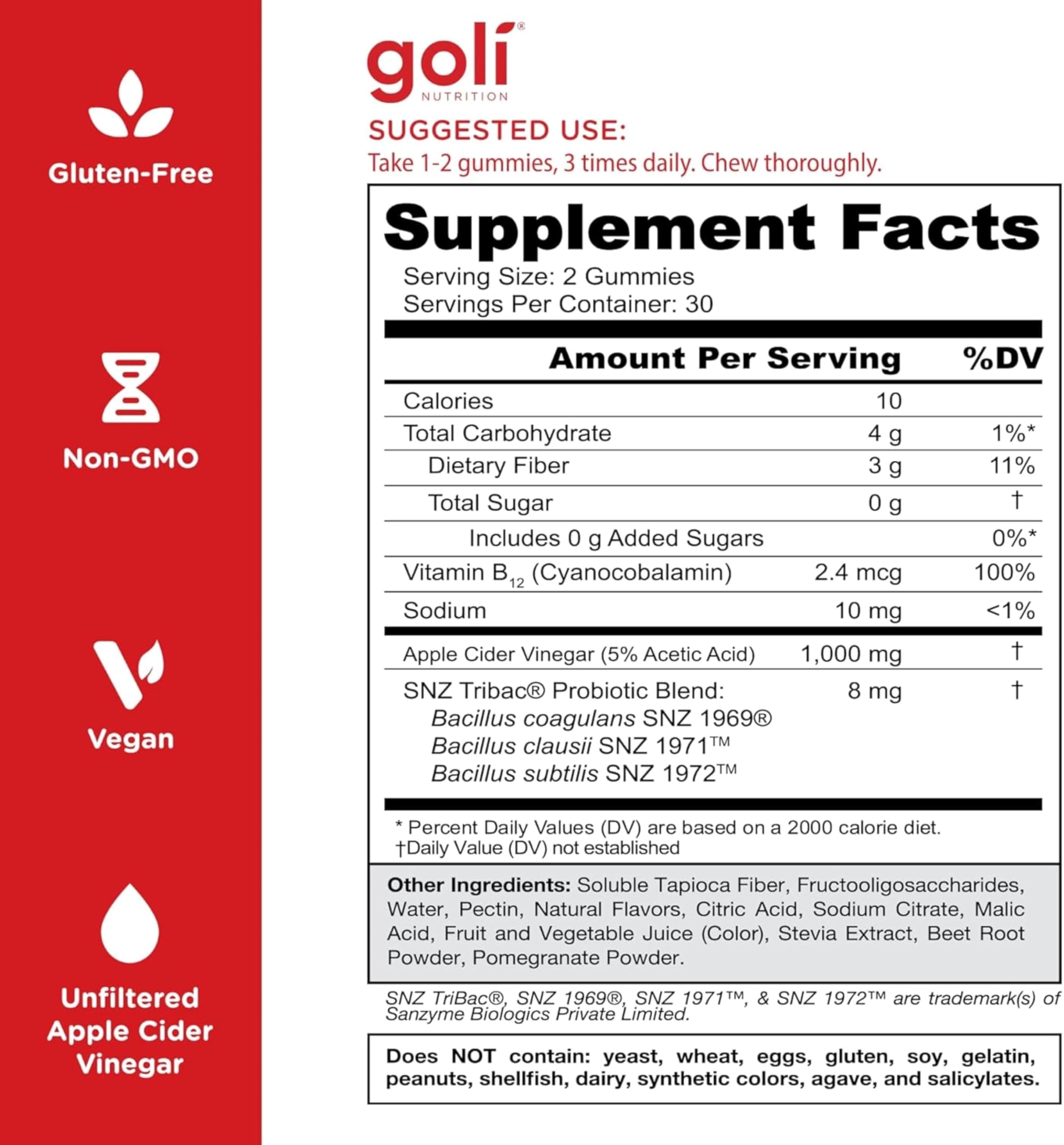 Goli daily Supplement Capsules on a wooden table