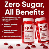 Goli daily Supplement Capsules with a glass of water
