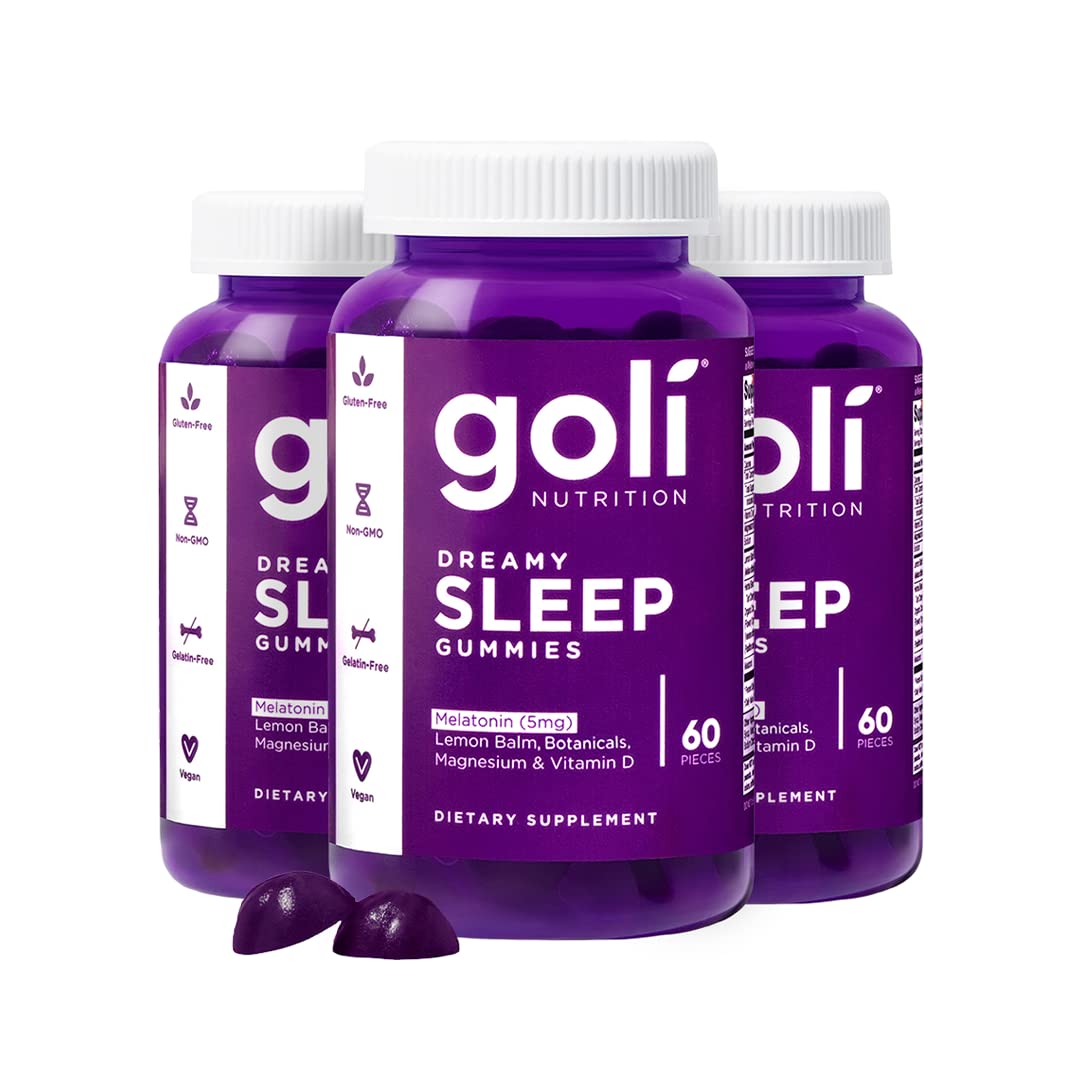 Goli Dreamy Sleep Gummies 60 count bottle front view