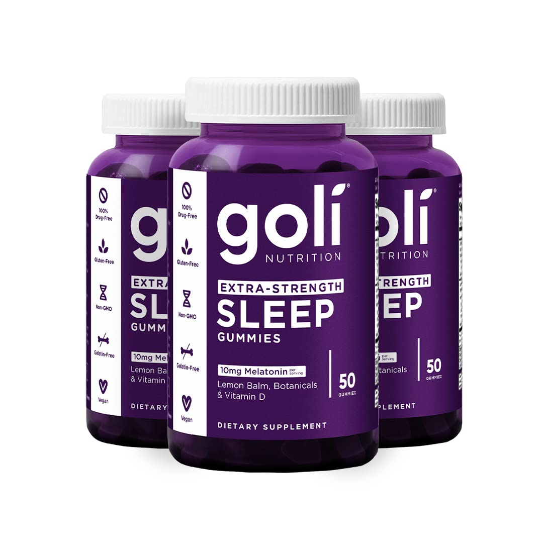 Goli Extra-Strength Sleep Gummies 50 count bottle front view