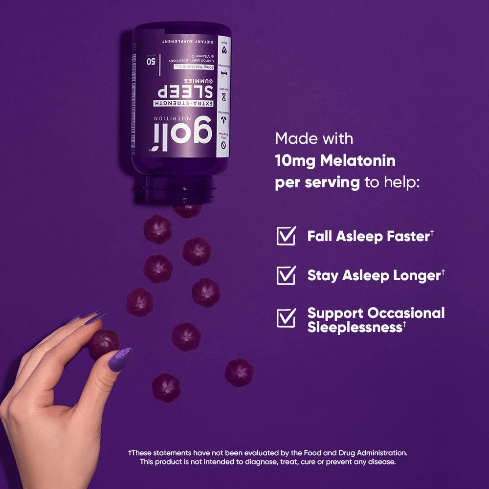 Goli Extra-Strength Sleep Gummies packaging side view