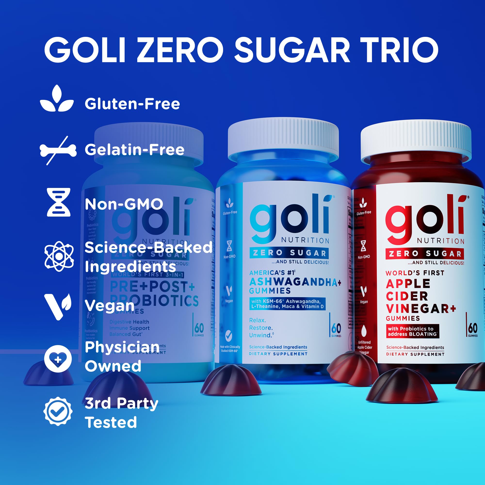 Goli Probiotics Daily Supplement 730g bottle with label