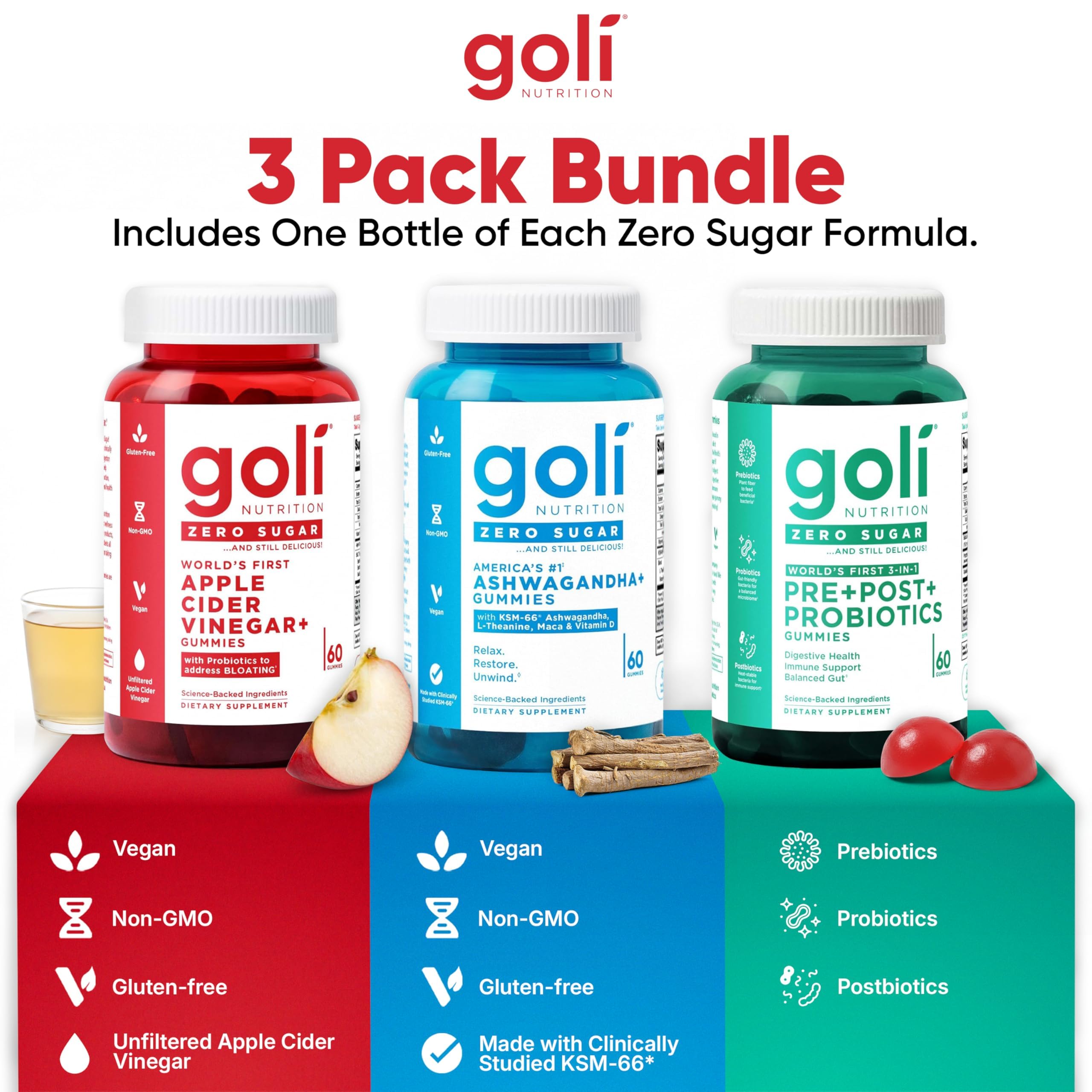 Goli Probiotics Daily Supplement 730g side view
