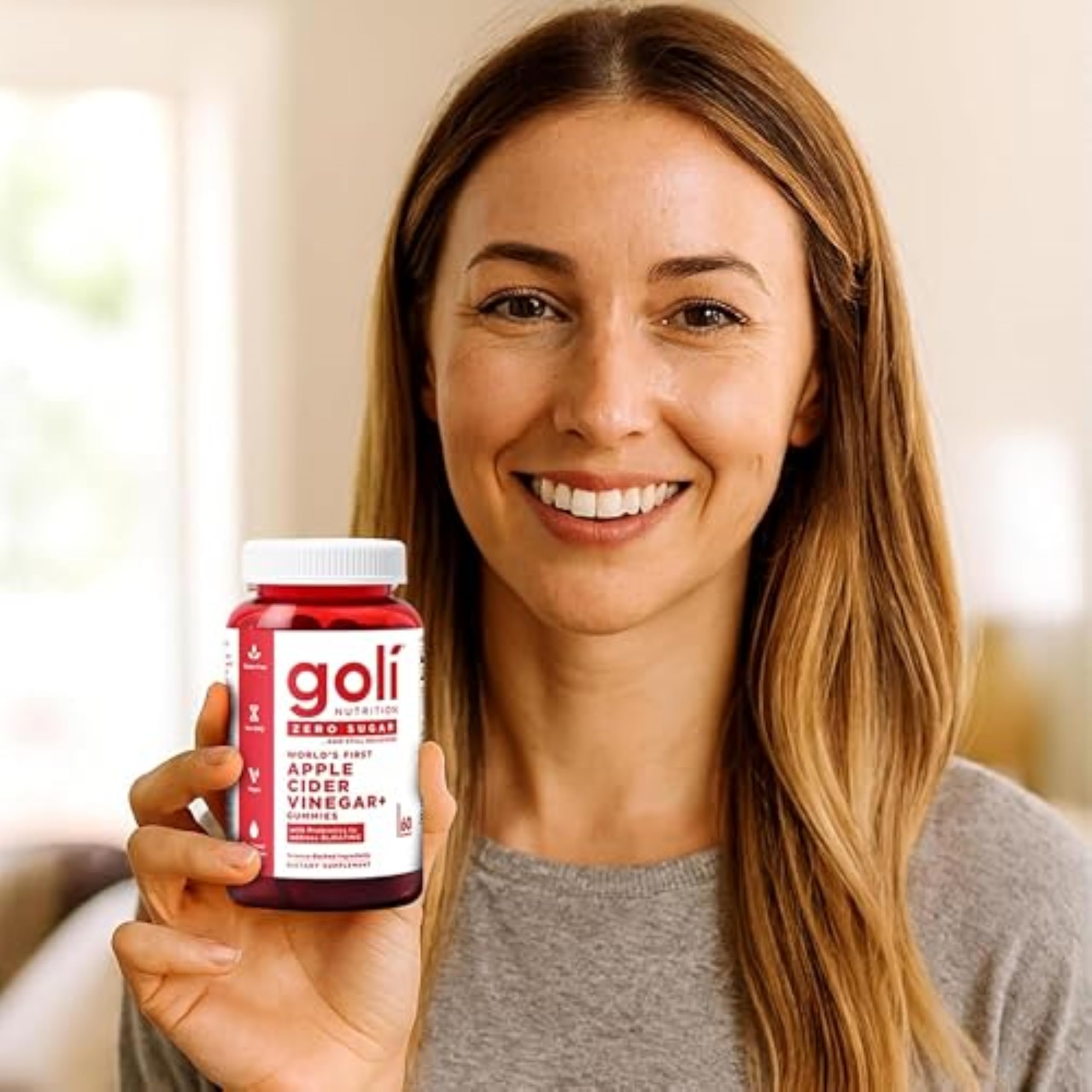 Goli Zinc Supplement 210g displayed on a kitchen counter