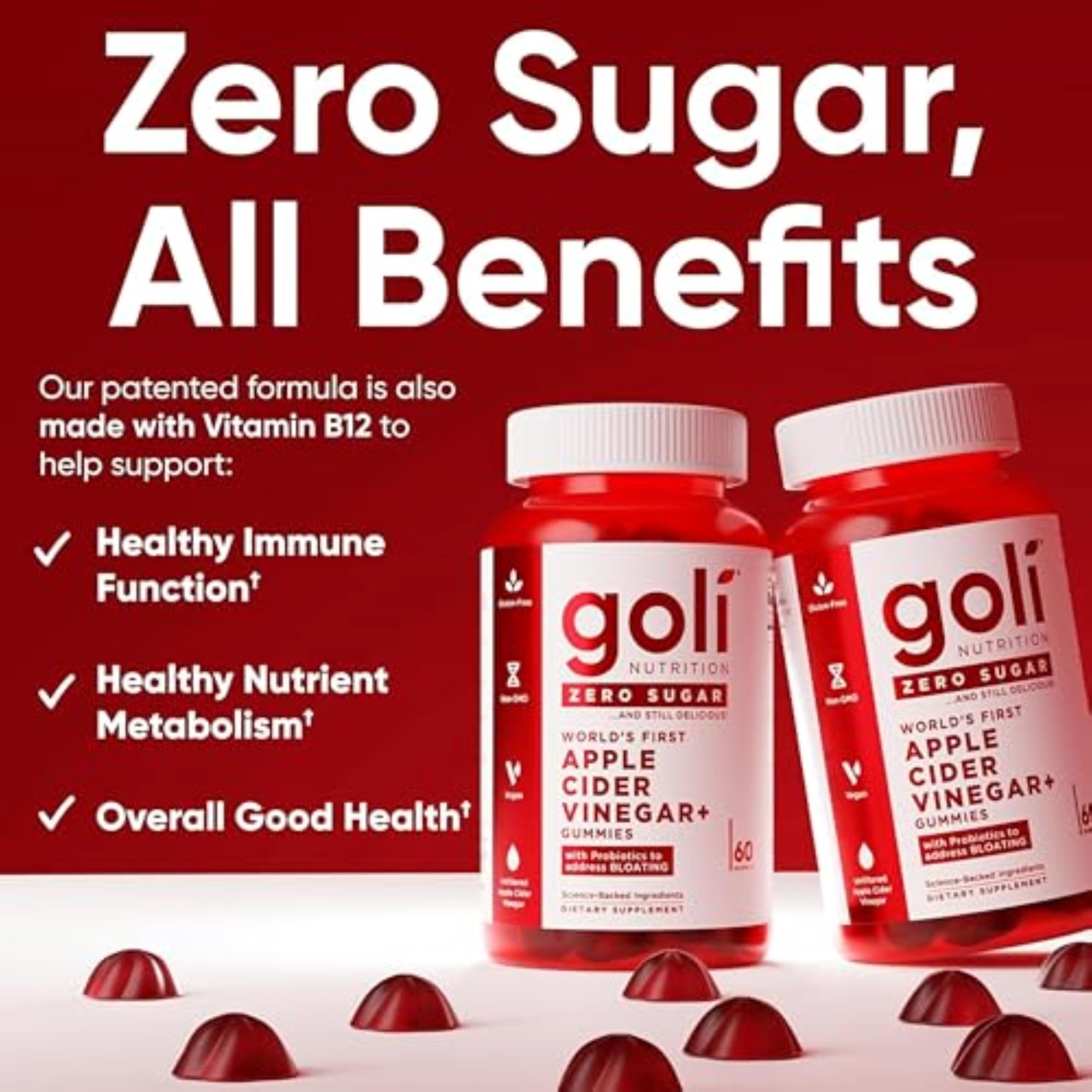 Goli Zinc Supplement 210g showing plant-based ingredients