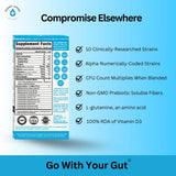 GoLive Probiotic Supplement mixed in a glass of water