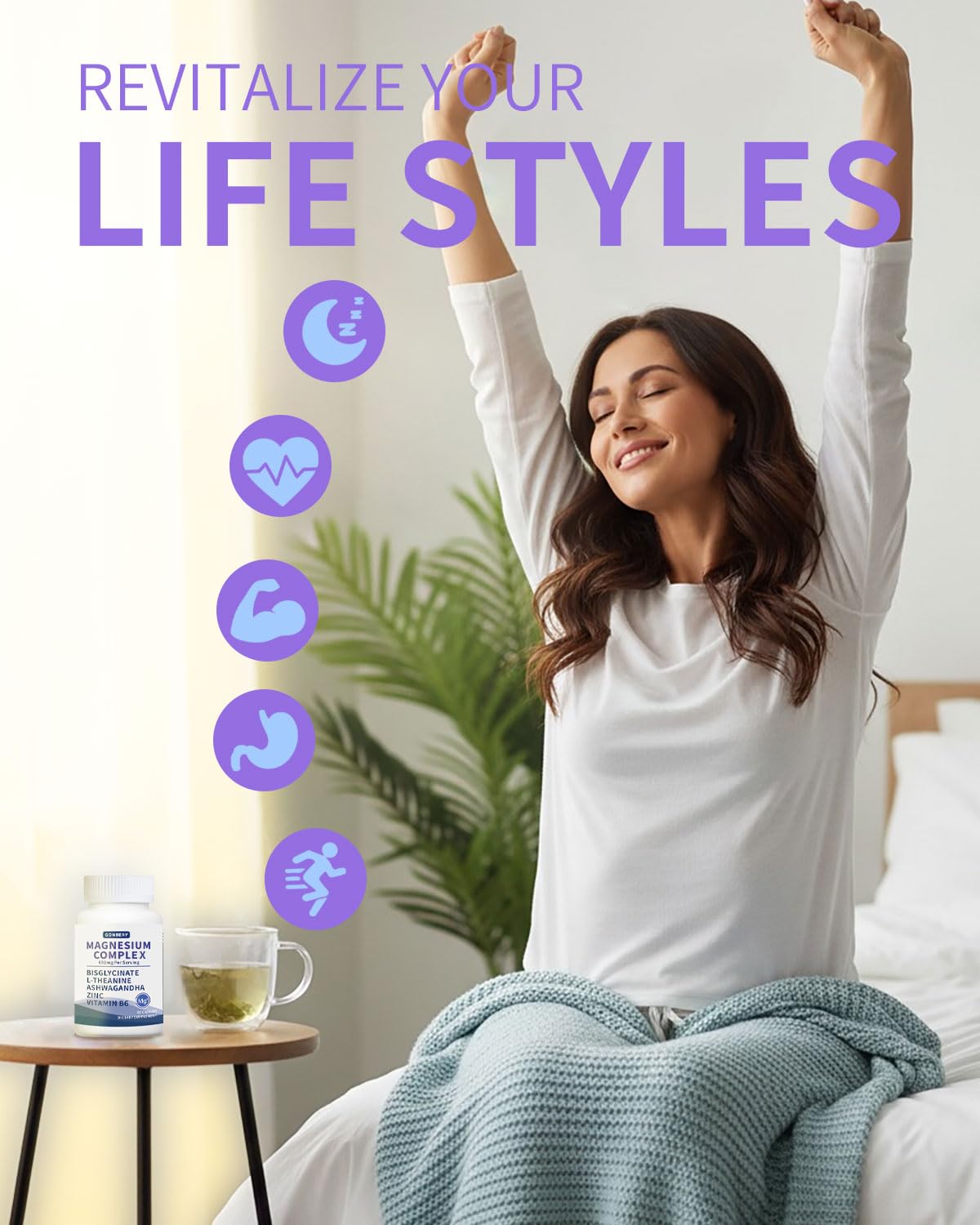 GONBERY Magnesium Complex capsules in hand