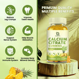GONGOTA Calcium Citrate Gummies displayed on a wooden table