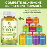 GONGOTA Calcium Citrate Gummies pineapple flavour close-up