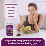 GONGOTA Calcium Magnesium Zinc Gummies lifestyle scene with a glass of water