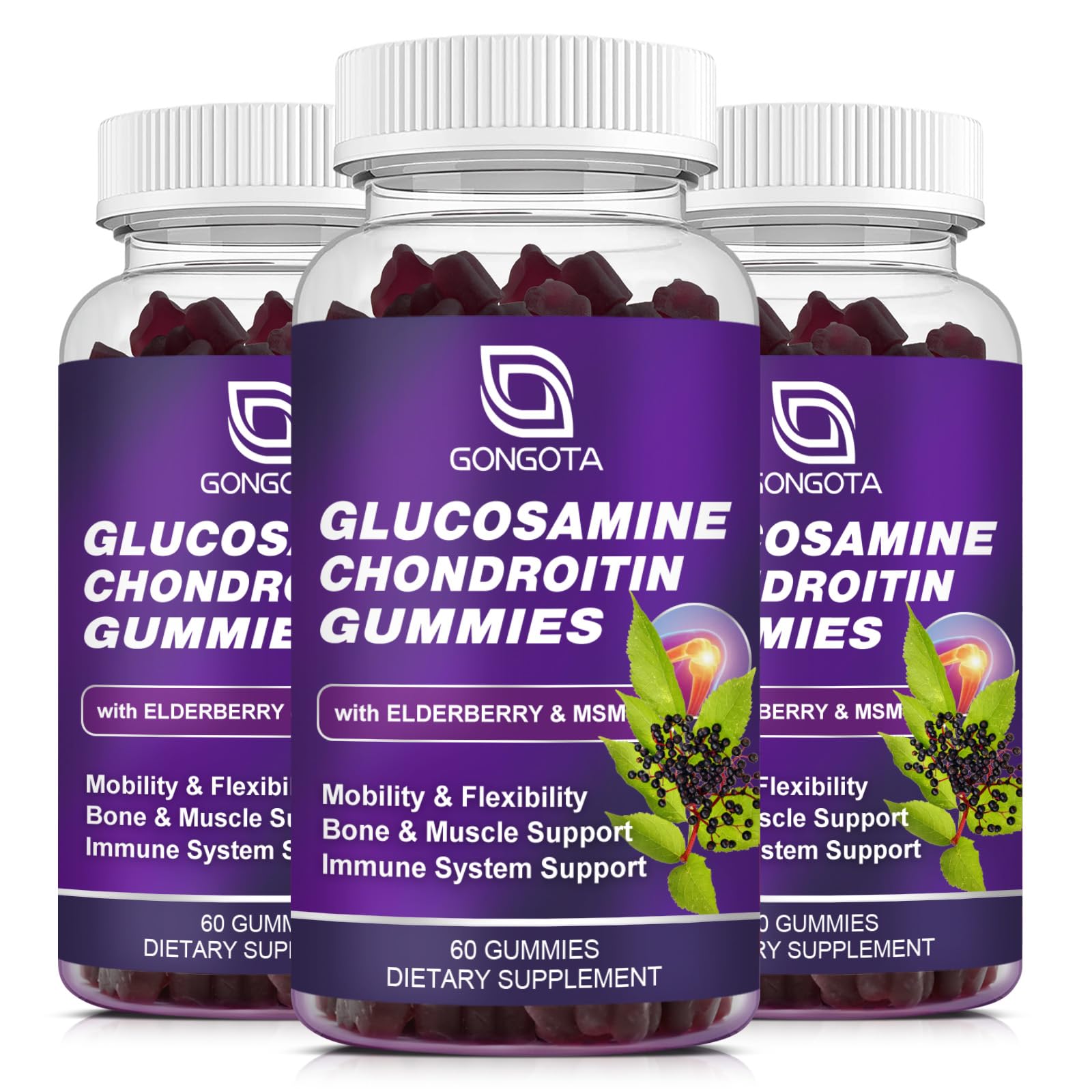 GONGOTA Glucosamine Chondroitin Gummies front view
