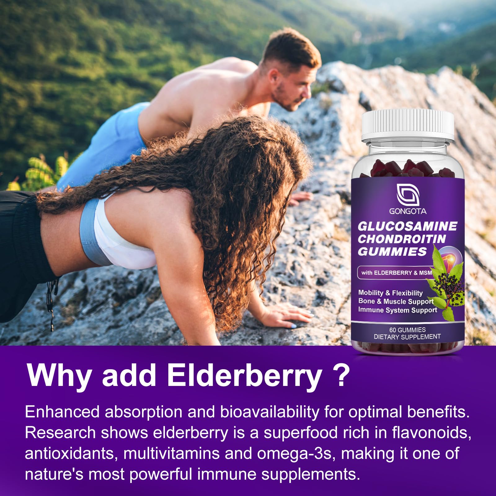 GONGOTA Glucosamine Chondroitin Gummies ingredients list