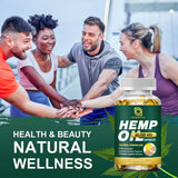 GONGOTA Hemp Oil Capsules opened showing soft gel texture