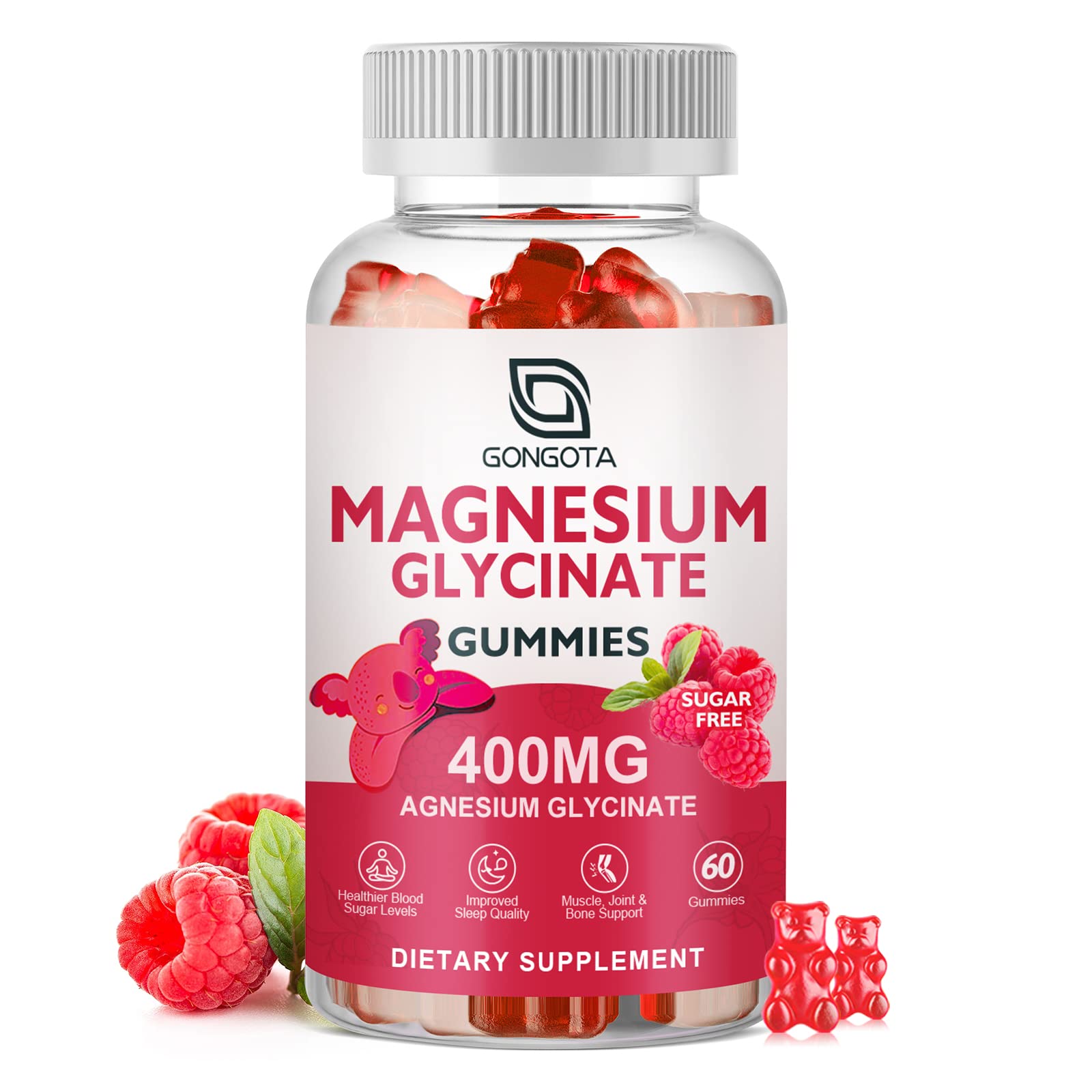 GONGOTA Magnesium Glycinate Gummies front view with packaging