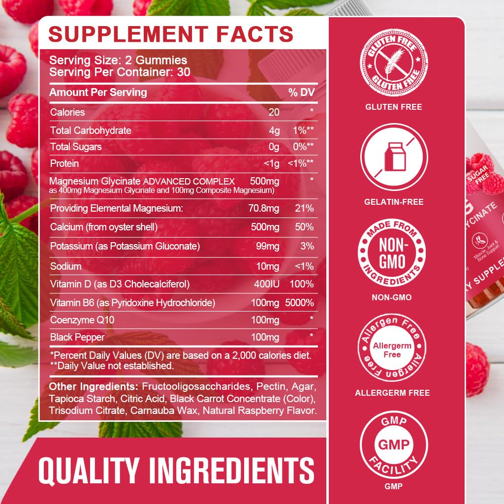 GONGOTA Magnesium Glycinate Gummies ingredients list