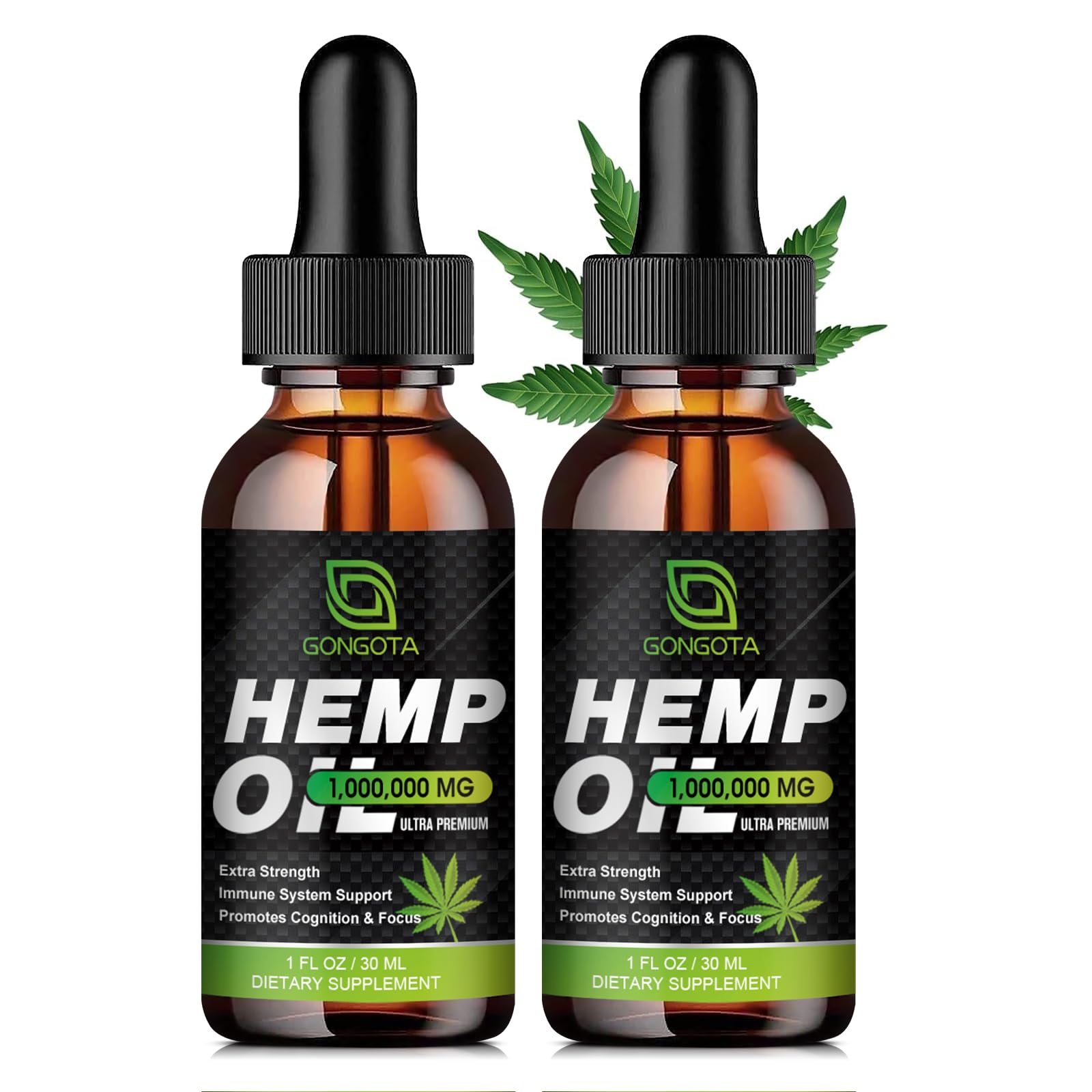 GONGOTA Organic Hemp Oil 250ml front view