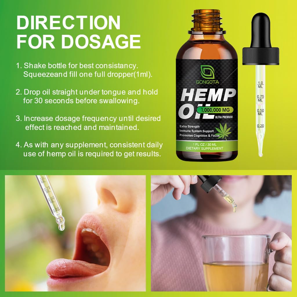 GONGOTA Organic Hemp Oil 250ml in a lifestyle setting