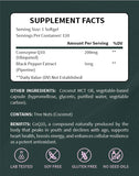 Good Friends Health Society CoQ10 200mg Ubiquinol softgels on a wooden table