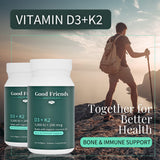 Good Friends Health Society Vitamin D3 & K2 Softgels in a lifestyle setting