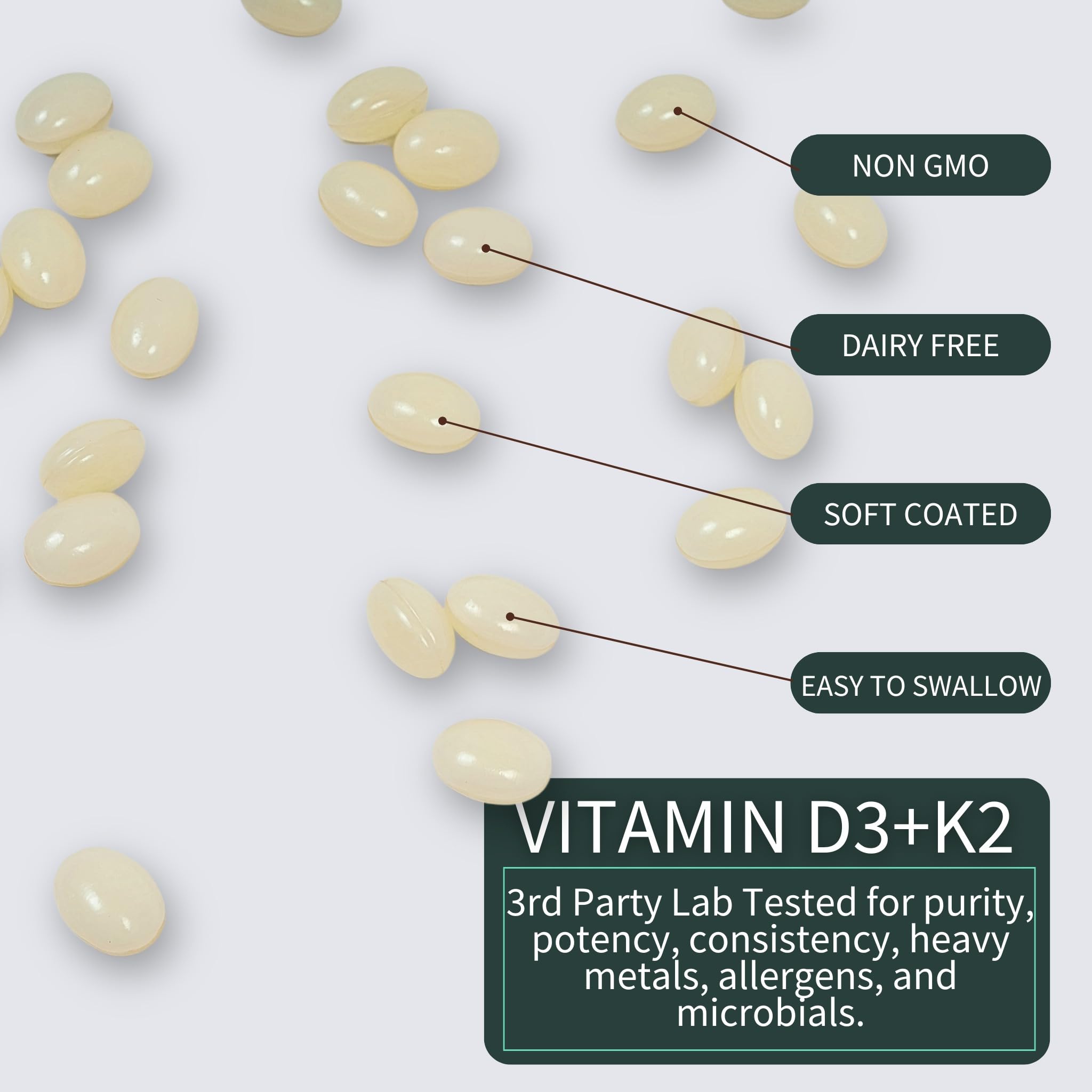 Good Friends Health Society Vitamin D3 & K2 Softgels in hand