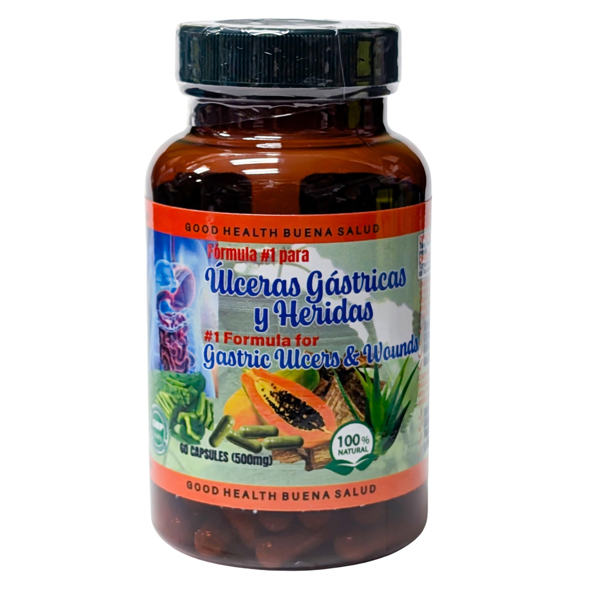 Good Health Buena Salud daily Supplement 600mg 60 Capsules front view