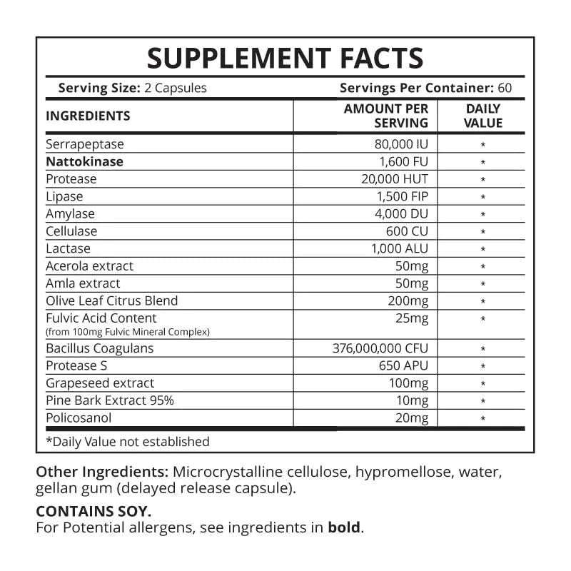 GOOD HEALTH NATURALLY Blockbuster Allclear ingredients list on packaging