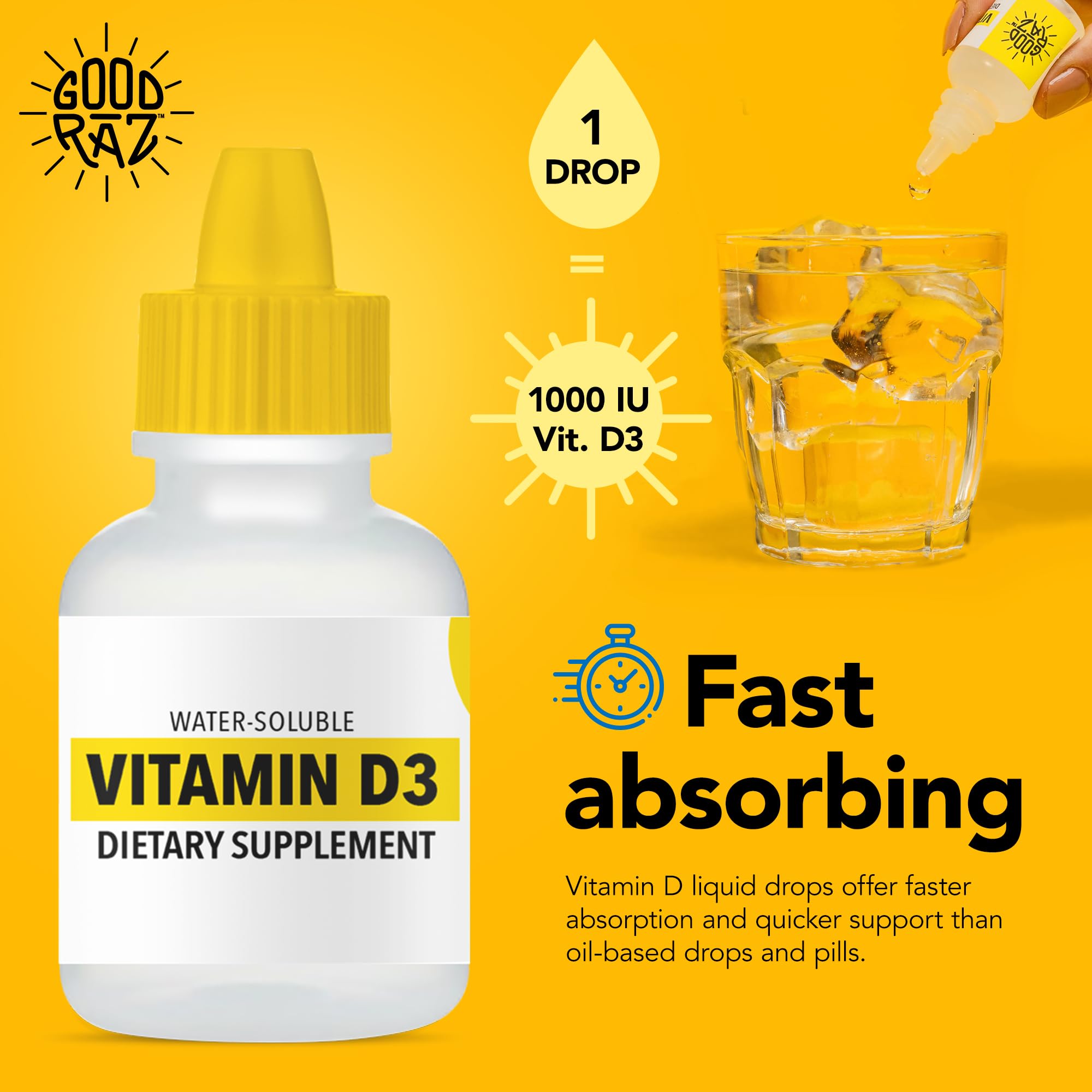 Good Raz Vitamin D3 Liquid Drops 1000 IU with coffee