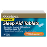 Good Sense Sleep Aid Tablets 25 mg front view of packaging