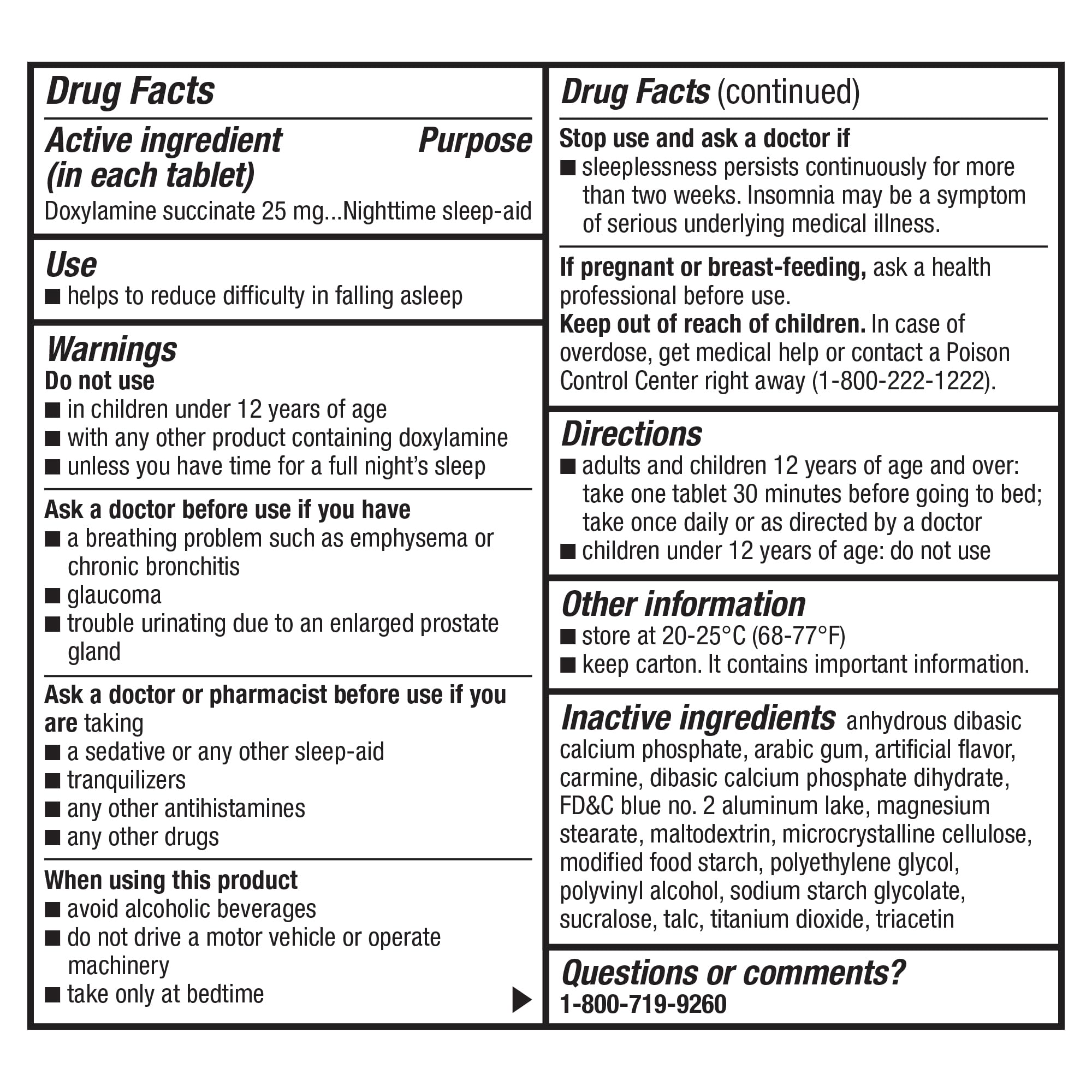 Good Sense Sleep Aid Tablets 25 mg packaging