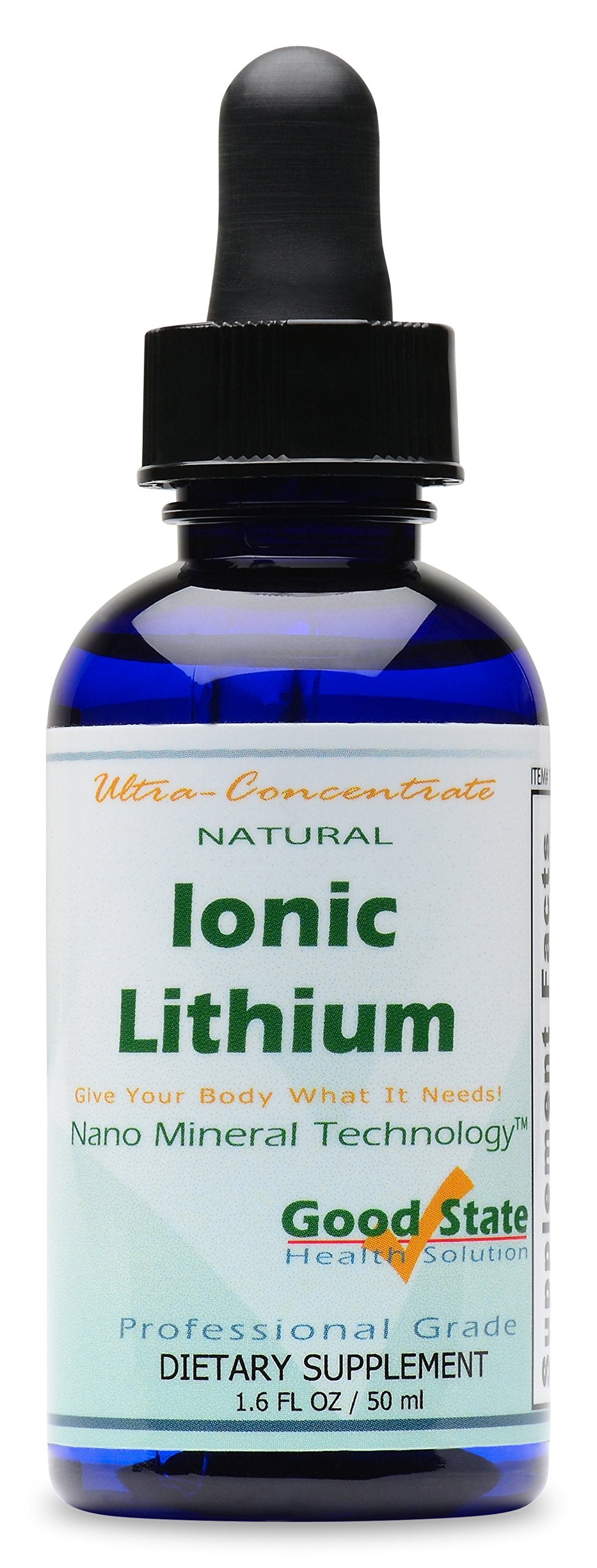 Good State Liquid Ionic Lithium 500 mcg front view