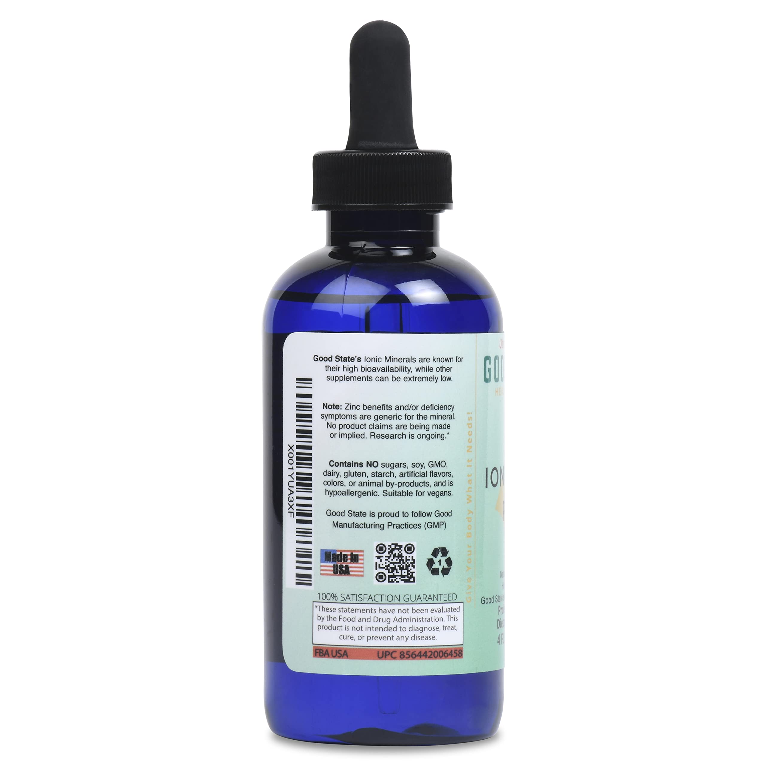Good State Liquid Ionic Zinc Supplement 150g packaging details